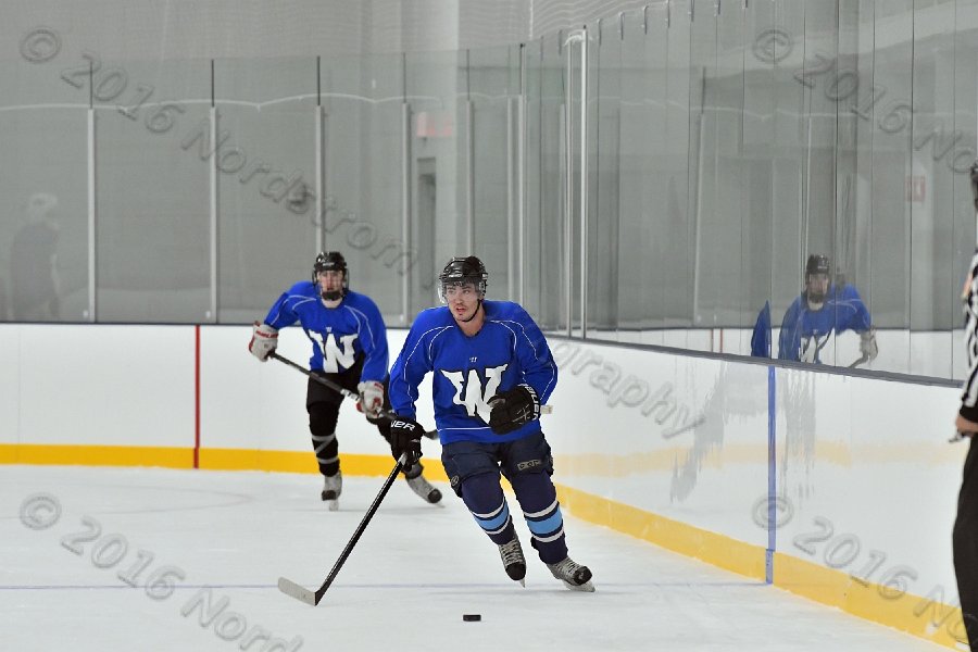 Wheaton College Men\'s Ice Hockey vs Middlesex Community College. - Photo By: KEITH NORDSTROM
